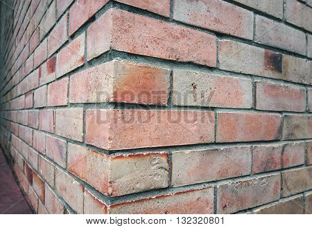 Selective focus and Close up of brick wal
