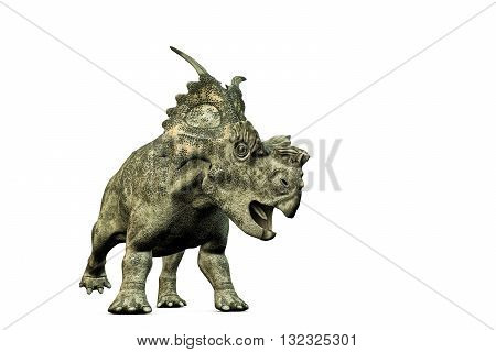 3d illustration of achelousaurus isolated on white background