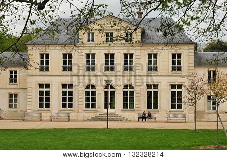 Evreux France - april 29 2016 : the Trangis castle in spring