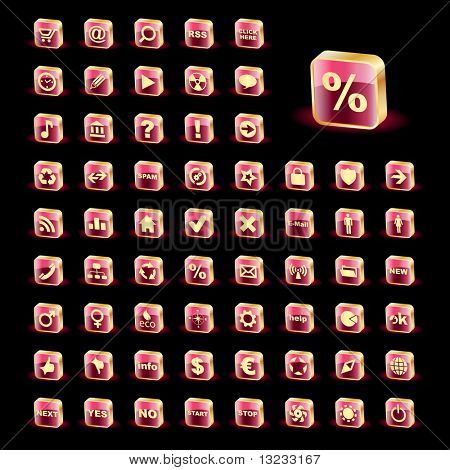 Grande raccolta vettoriale dei pulsanti web