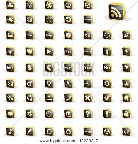 Grande raccolta vettoriale dei pulsanti web