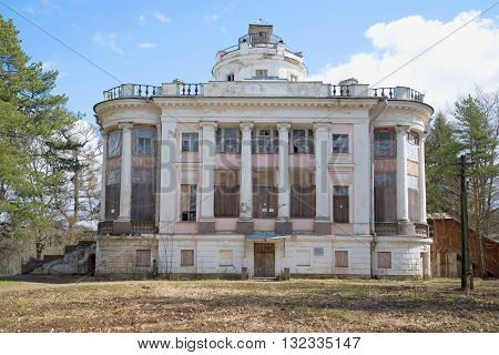 The building of the manor Demidov, sunny april day. Thais, Leningrad region, Russia