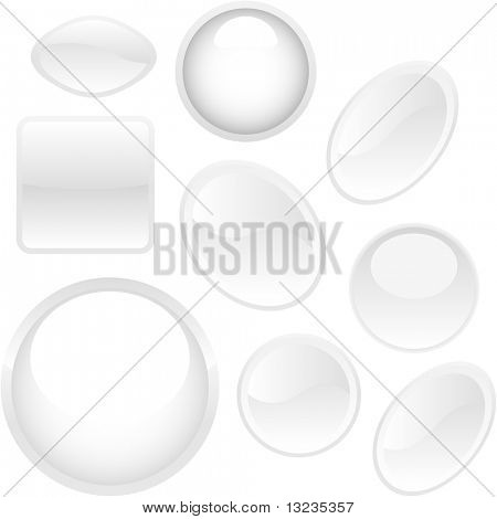 Botones para el diseño de la Web. Conjunto de vectores.