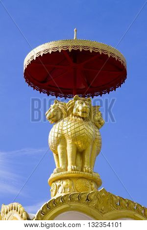 Phra buddha mongkhon maharaj; The largest standing buddha Statue in southem region. Hatyai Songkhla Thailand.
