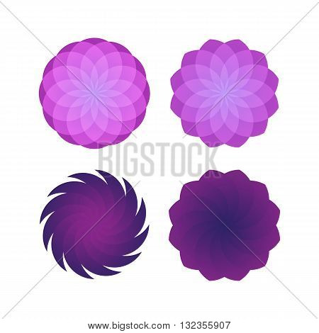 Abstract pink geometric set logo template design, Vector illustration