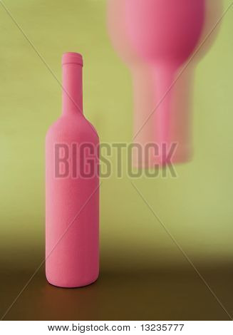 Botella rosa rojo