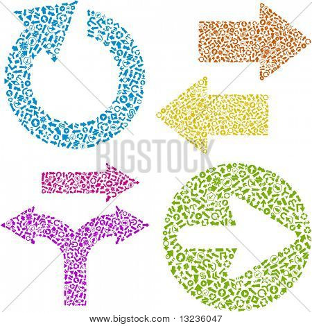 Векторный набор полезных стрелы.