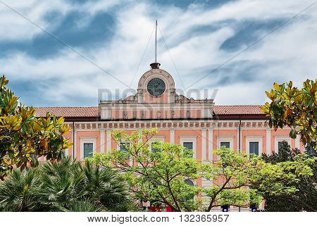 clock of City Hall of Campobasso in Molise