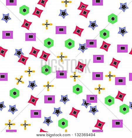 absrtract pattern with geometric figures and white background
