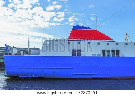 Fragment Of Big Liner In Venta River On Ventspils