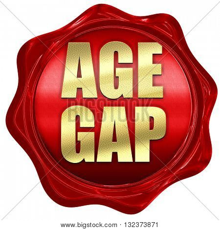 age gap, 3D rendering, a red wax seal