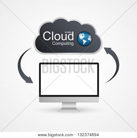 Cloud computing concept design. Vector illustration EPS10.