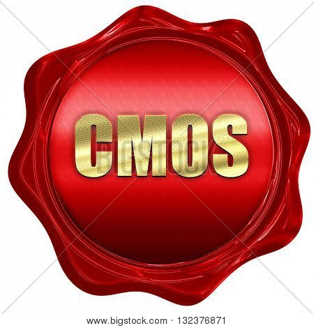 cmos, 3D rendering, a red wax seal