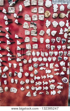 meerschaum magnets as souvenirs and for a background
