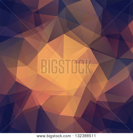 Abstract Polygonal Vector Background. Brown Geometric Vector Illustration. Creative Design Template.