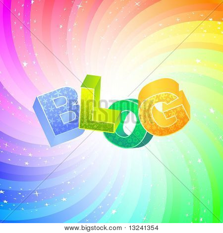 BLOG. Vector illustration 3d.