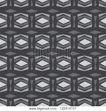 Seamless native texture vector pattern in monochrome background
