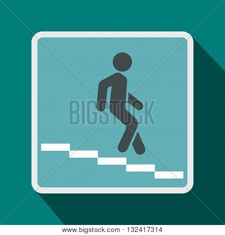 Underpass road sign icon in flat style on a blue background