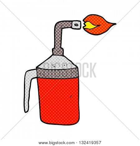 freehand drawn cartoon blow torch