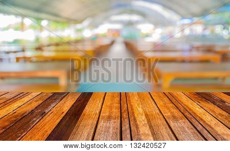Image Of Blur Cafetaria With Open Space