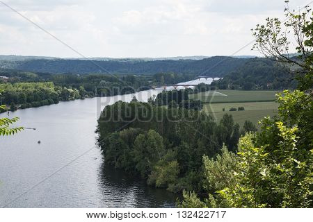 The Dordogne river winds through France's Perigord