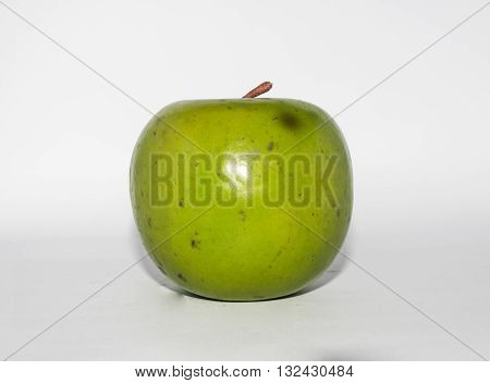 Green Apple isolated on white background stock