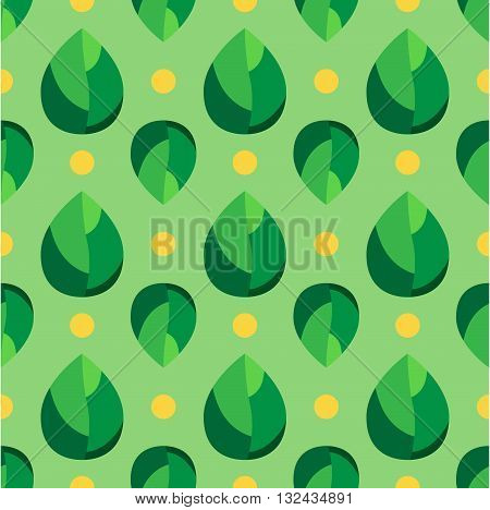 Image of green leaves with berries. Graphic arts.