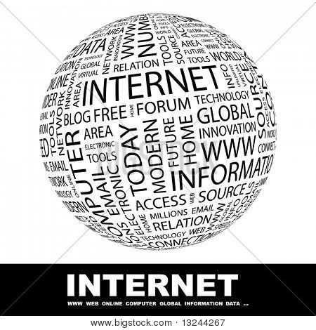 INTERNET. Földgömb és különböző társulási feltételeit.