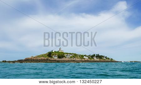 Lighthouse On Main Island Of Iles De Chausey