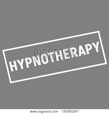 HYPNOTHERAPY white wording on rectangle gray background