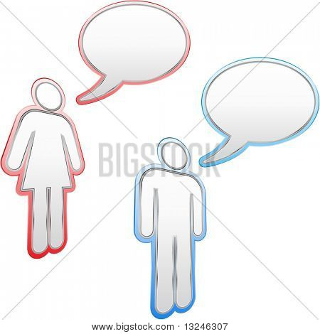 Concetto di business del discorso. Illustrazione vettoriale.