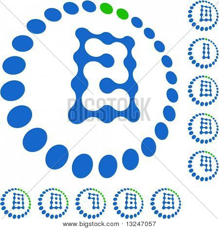 Numero insieme segno. Illustrazione vettoriale.
