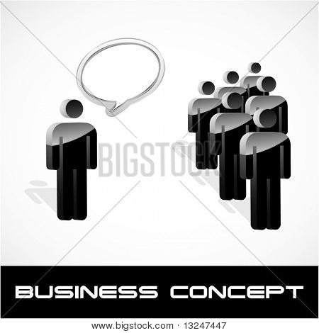Concetto di business del discorso. Illustrazione vettoriale.
