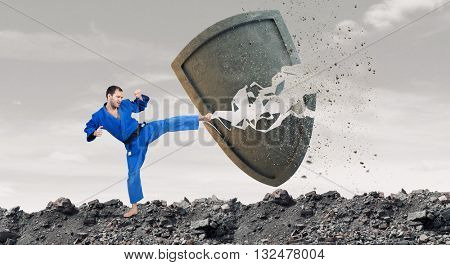 Krate man in action