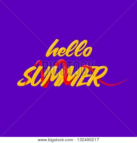 summer papre caligrafia color red summer design