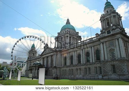 Belfast City Hall in backlight (Northerm Ireland)