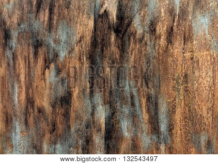 Rusty Metal Wall Syrface With Paint Strockes.