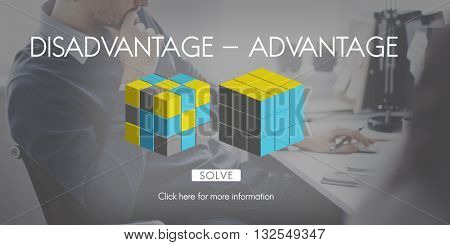 Disadvantage Advantage Comparison Decision Concept
