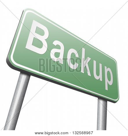 Backup data and software on copy in the cloud on a harddrive disk on a computer or server for files security. Data archiving and file transfer.