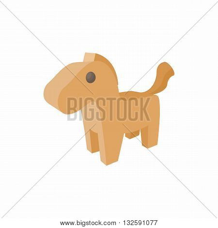 Horse trojan icon in cartoon style on a white background