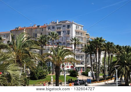 Saint Raphael; France - april 14 2016 : view of city center