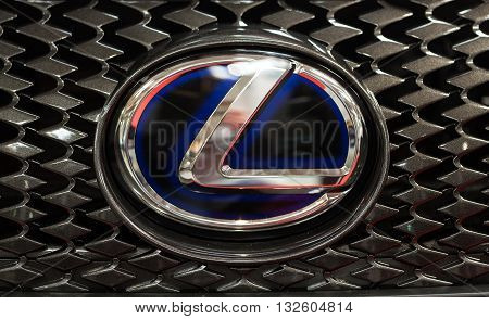 Cracow Poland - May 21 2016: Lexus Metac Logo Closeup On The Lexus Car Displayed At 3rd Edition Of M