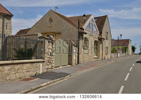 Moussy France - august 1 2015 : the picturesque village in summer