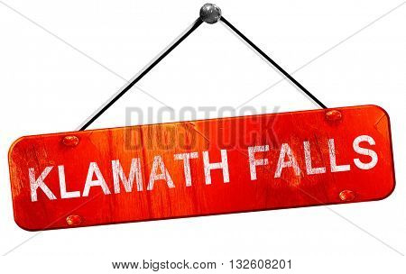 klamath falls, 3D rendering, a red hanging sign