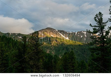 Landscape view in a mountain in Altay