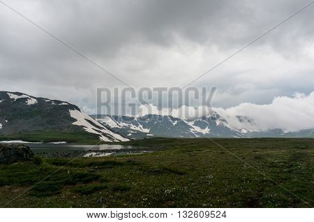 Landscape view in a mountain in Altay