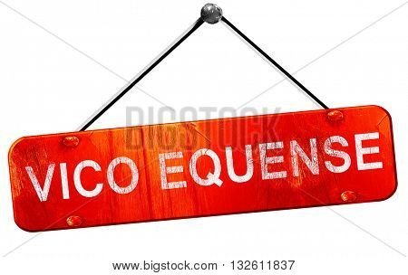 Vivo equense, 3D rendering, a red hanging sign