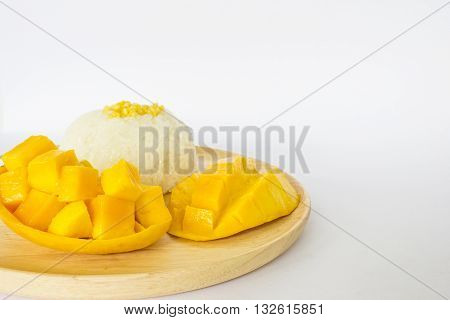 Thai style dessert Mango with sticky rice