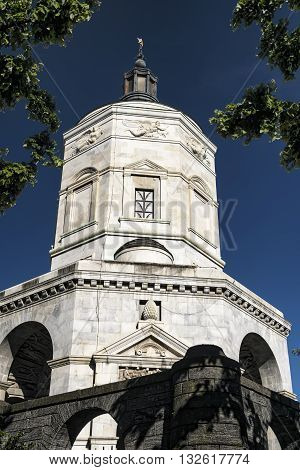 Mausoleum in Milan (Lombardy Italy) in Largo Gemelli near Sant'Ambrogio church built in 1927-1930 by Giovanni Muzio