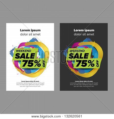 Super sale banner design with colored sale tag